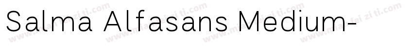 Salma Alfasans Medium字体转换